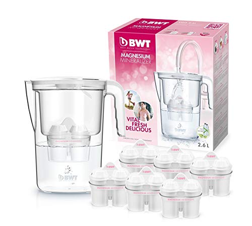BWT Speciale – Caraffa da Acqua filtrante, con magnesio, Modello Vita Manuale + Set di 6 filtri Magnesium Mineralizer