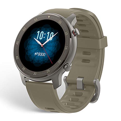 Amazfit GTR 47mm - Smartwatch con Monitoraggio del Battito Cardiaco e delle attività, Durata della Batteria Molto Elevata - Titanium, Titanium Alloy