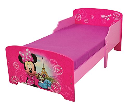 Fun House 712861 Disney Minnie Paris Lettino per bambini, 140 x 70 cm, con doghe, MDF, 144 x 77 x 59 cm