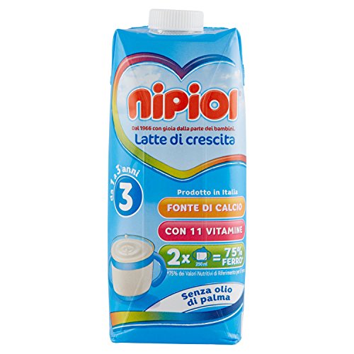 Nipiol Latte Liquido 3 - 12 confezioni da 500 ml - Totale: 6 l