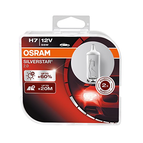 Osram 64210SV2-HCB Silverstar 2.0 H7 Lampada Alogena per Proiettori, Duobox