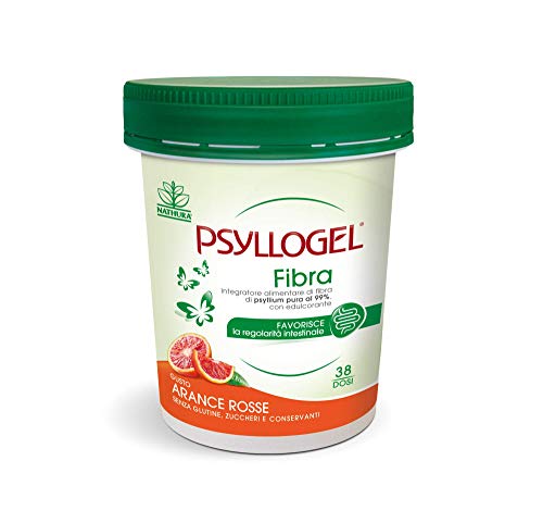 Nathura Psyllogel Fibra - Arance Rosse - Integratore Alimentare Di Fibra Di Psyllium - 170 Gr