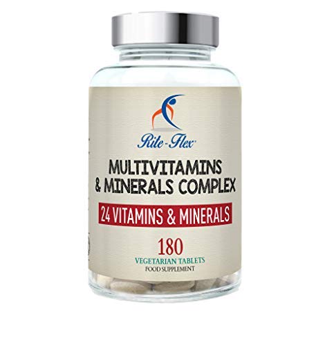 Rite-Flex, Integratore Alimentare Multivitaminico e Multiminerale con 24 nutrienti chiave (180 Compresse)
