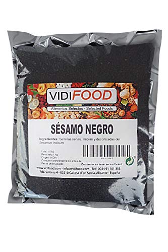 Semi di Sesamo Nero - 1kg - Condimento per Piatti di Keto e Vegano - Semi Gustosi e Croccanti