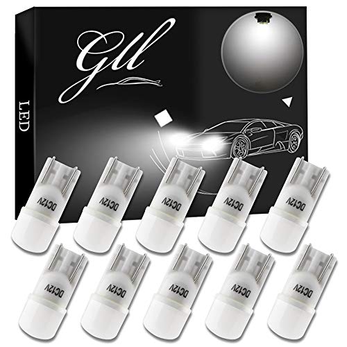 GLL T10 501 LED Lampadine Ceramic Bianco T10 196 168 Lampadine W5W LED con 3-2835-SMD per Luci per Interni Auto Luci Cupola Luci per Camion Luci Targa Luci di Cortesia 2 Anni di Garanzia