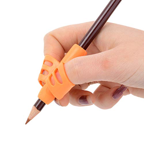 Set di 3 portamatite a impugnatura ergonomica, per scrittura a mano, per bambini e adulti, destrorsi o mancini free size random color