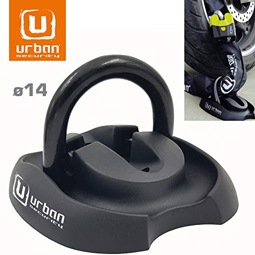 Urban Security UR55 Ancoraggio Sicurezza Moto Scooter, Braccio oscillante in acciacio 14mm, a Terra o al Muro, all'Interno o all'Esterno