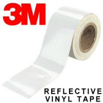 StickersLab - Pellicole adesive rifrangenti scotchlite MARCA: 3M serie 580 colore bianco (Larghezza - 100mm (10cm) - 1 metro)