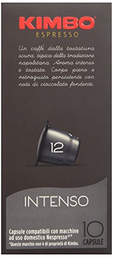 Kimbo Capsule Intenso Compatibili Nespresso - 12 Astucci da 10 Capsule  (Totale 120 Capsule)