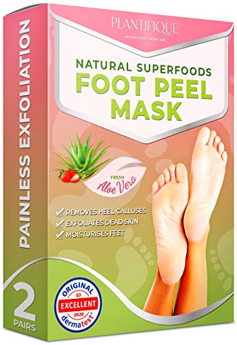 Maschera Piedi Esfoliante Calzino per Piedi Lisci come un Bambino | 2 Paia | Scrub piedi e Pelle Secca e Morta: Ripara i Talloni Ruvidi in 7 giorni | Foot Peeling Mask Scrub | Callus Peel Maschere