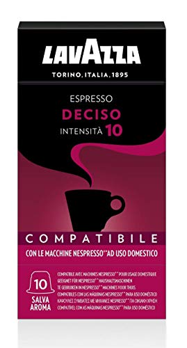Lavazza 100 Capsule Compatibili Nespresso, Espresso Deciso, 10 Confezioni da 10 Capsule