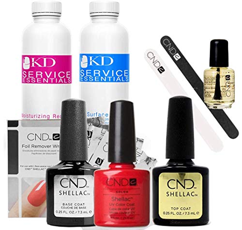 CND Shellac Starter Kit Top, Base, Essential e Color - 500 ml