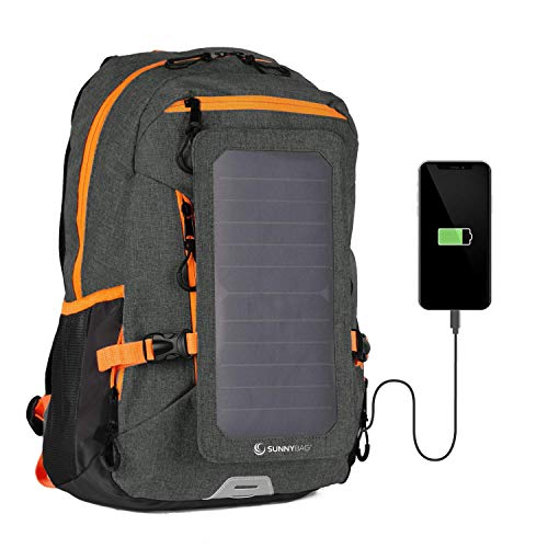 SunnyBAG Explorer+ Zaino con Pannello Solare Integrato da 6 Watt | Impermeabile e Resistente | con Porta USB per ricaricare Laptop, cellulari, Fotocamere, Tablet, powerbank e Altri dispositivi USB