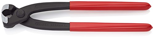KNIPEX 10 98 I220 Pinza per fascette ad orecchio bonderizzata nera rivestiti in resina sintetica 220 mm