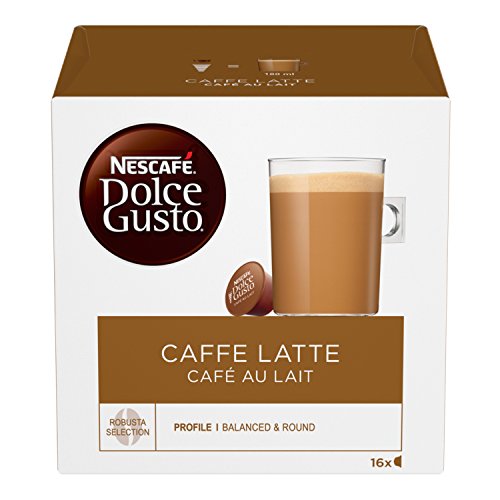 Nescafé Dolce Gusto Caffelatte Caffè con Latte, 3 Confezioni da 16 Capsule (48 Capsule)