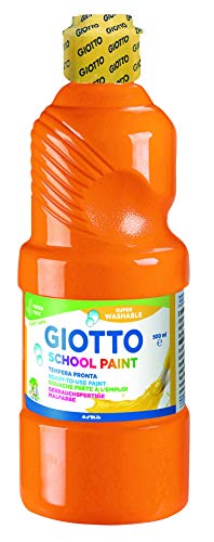 Giotto 535305 Tempera Lavabile da 500ml, Arancione