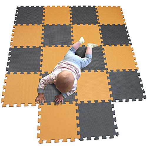 MQIAOHAM baby bambini bambino foam giochi gioco incastro mat per pezzi play puzzle schiuma tappetino tappeto Arancione Grey 102112