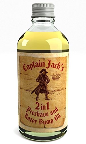 Captain Jack's 2 in 1 Shaving Oil & Razor Bump Oil Olio da Barba e Dopo Barba Regno Unito Fatto Con Ingredienti Naturali e Biologici 100 ml