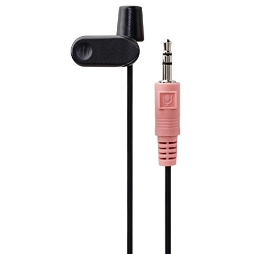 Hama clip on microfono con cavo USB lungo (Compatto microfono, lunghezza del cavo 2 m, per PC/Laptop/Smartphone/Tablet, 3,5 mm Jack) Mini Microphone Nero