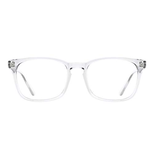TIJN Filtro luce blu occhiali Montature Occhiali da Vista Retrò Lente Trasparente Donne Uomo (Trasparente(filtro luce blu occhiali))