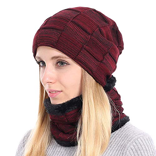 BOYOU Unisex Uomo/Donna Inverno Caldo Cappello Knit All'aperto Peluche Ispessimento Maglia Cappello da Sci per l'inverno