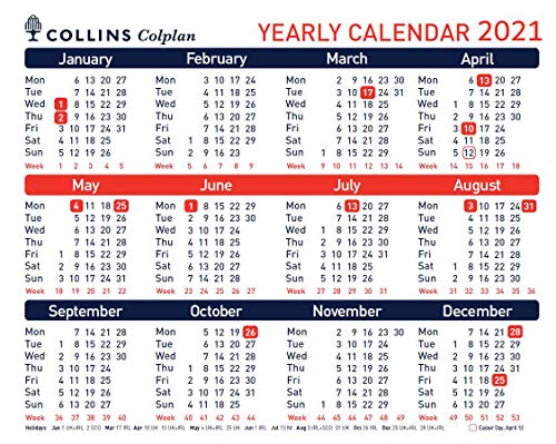 Collins Colplan CDS1 - Calendario 2021, formato A4