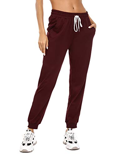 Sykooria Pantaloni Sportivi Donna in Cotone Pantaloni Jogger con Coulisse Pantaloni Sportivi Morbidi Leggeri Pantaloni Casual Donne Piede del Fascio