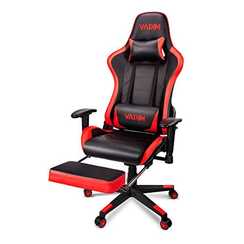 VADIM Sedia Gaming, Ufficio da Poltrona Ergonomica Sedie da Gaming Girevole con Rotelle, Altezza Regolabile e Supporto Lombare Carico 150 kg