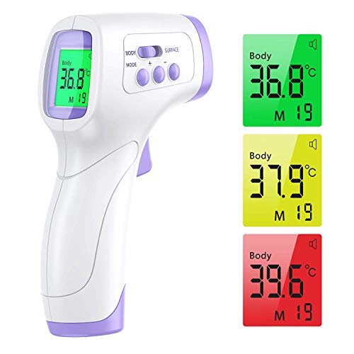 LESHP Termometro Frontale, Letture istantanee Accurate, Termometro Digitale a infrarossi Professionale Senza Contatto, per Neonati, Bambini, Adulti