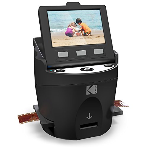 Scanner digitale KODAK SCANZA per pellicole e diapositive - Converte pellicole e negativi da 35mm, 126, 110, Super 8 & 8mm in immagini JPEG - schermo LCD da 3.5