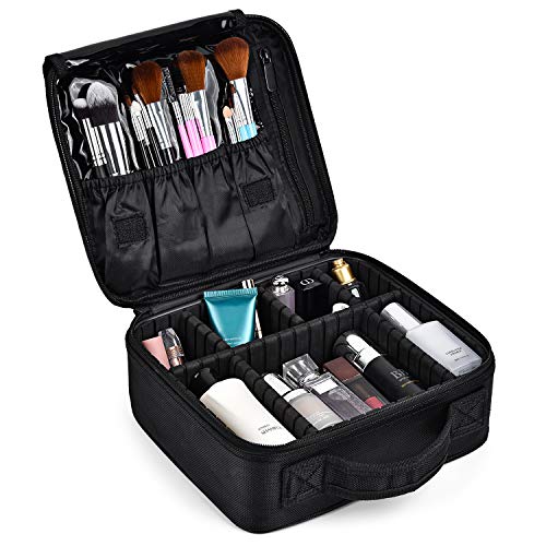 Make Up Bag Professional Beauty Case da Viaggio Makeup Astuccio per Trucco Valigetta Organizzativa Borsa Trucchi Custodia Cosmetica Impermeabile con Divisori Regolabili