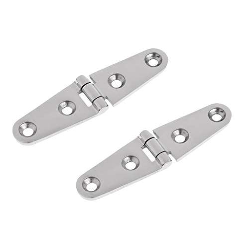 HaoYueDa 2pcs Heavy Duty Cinghiale Strap Cerniera Incasso Hardware di Ponte for Boars Yacht Kayak - 4 x 1 Pollice - Resistente in Acciaio Inossidabile 316