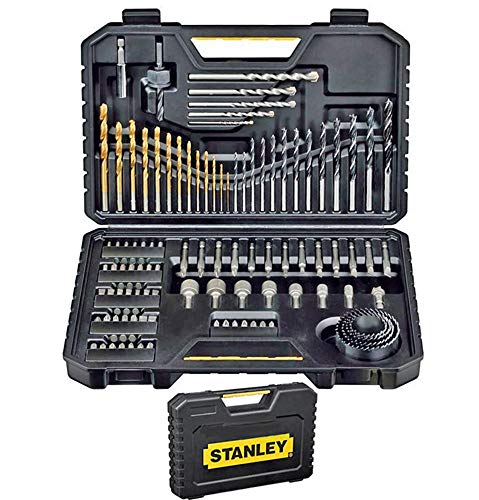 Stanley - 7205 sta-xj - set 100 con le punte per i metalli titanio, legno e muratura e inserti