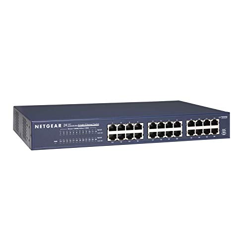 Netgear JGS524 Switch Ethernet Gigabit 24 Porte, Switch Unmanaged, Assistenza a vita ProSafe, Versione Rack in metallo