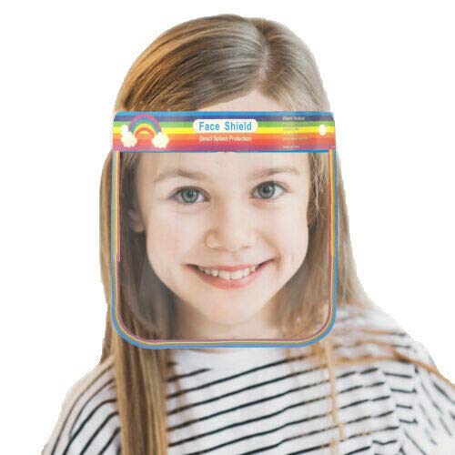 True Face Shield Kids Full Face Visor Protection Mask in PPE trasparente plastica UK