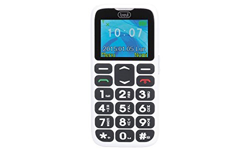 Trevi SICURO 10 Telefono Cellulare per Anziani con Tasti Grandi, Funzione SOS, Base di Ricarica, di facile utilizzo, Bianco