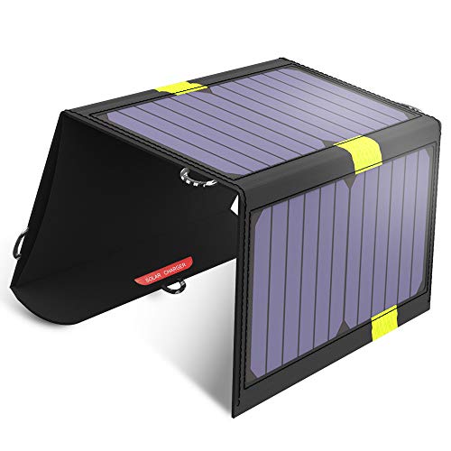 X-DRAGON Caricatore Solare 20W SunPower Pannello Solare con Tecnologia SolarIQ per iPhone, iPad, iPod, Samsung, Smartphone Android e Altro (Tecnologia SolarIQ, Pieghevole, Portatile)