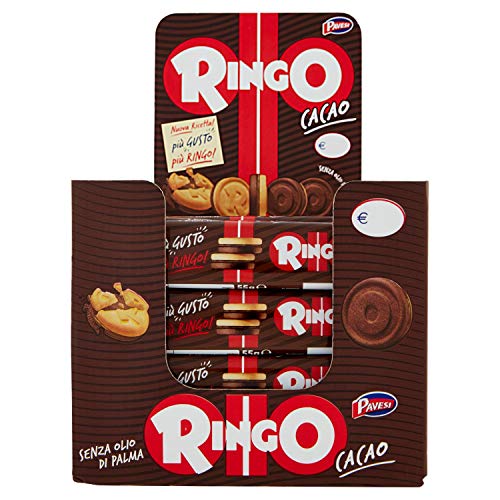 Pavesi Ringo Espositore Biscotti Snack al Cacao - Pacco da 24 Pezzi da 55 g, Totale: 1320 g