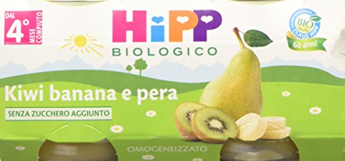 Hipp Omogeneizzato Kiwi, Banana e Pera - 24 vasetti da 80 g
