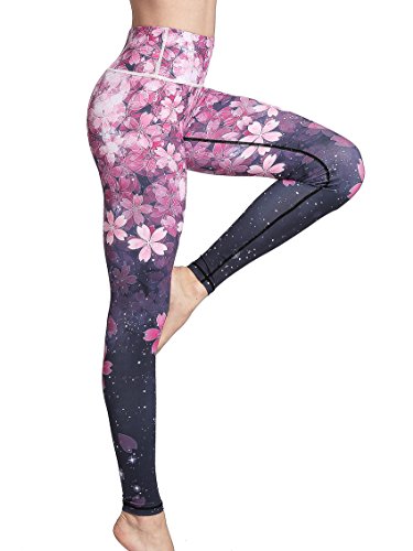 FLYILY Donna Allenamento Leggings Star Print Yoga Fitness Spandex Palestra Pantaloni