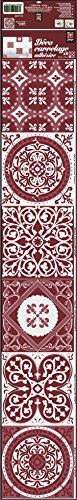 Plage 260591 Smooth – Tiles Piastrelle Sticker Cemento Piastrelle Rosso [6 Foglio 15 x 15 cm; 5.90