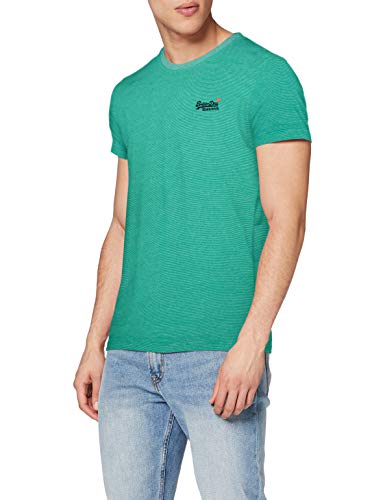 Superdry Ol Vintage EMB Crew T-Shirt, Verde (Crafted Green Feeder T8c), XL Uomo
