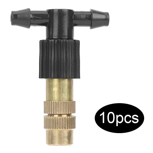 Fdit1 10Pcs Adjustable Brass Spray Sprinkler Heads Misting Watering Irrigation Nozzle Drippers