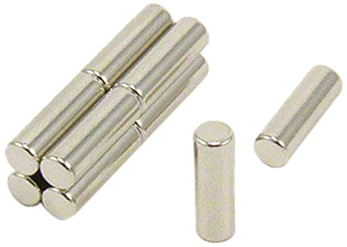 first4magnets F04125-10 - Magnete al neodimio N42, diametro 4 mm x spessore 12.5 mm, forza magnetica 0.72 Kg (10 pezzi)