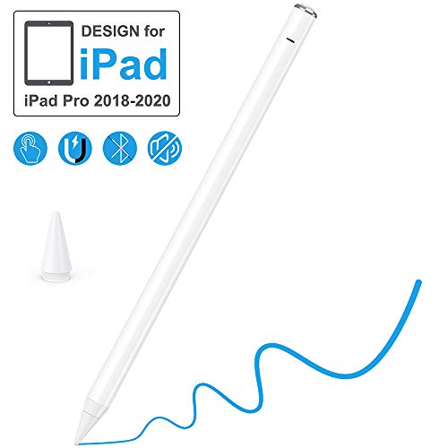 Zspeed - Stylus Pen di 3a generazione, per iPad 2018 e 2020 con rigetto del palmo, sottile 1 mm, pennino adatto per scrivere, disegnare, prendere appunti, giocare