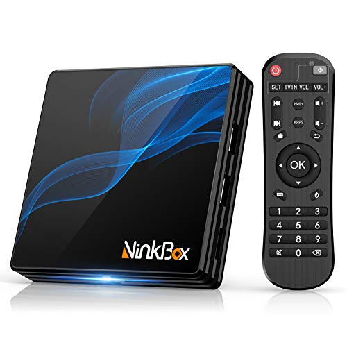 NinkBox Android TV Box 10.0 N2 Max, 4GB RAM 64GB ROM, CPU RK3318 Quad-Core 64bit Cortex-A53, TV Box Android Dual WIFI 2.4/5G e 100M LAN, Smart Box TV Android 4K 3D Ultra HD H.265 BT 4.0