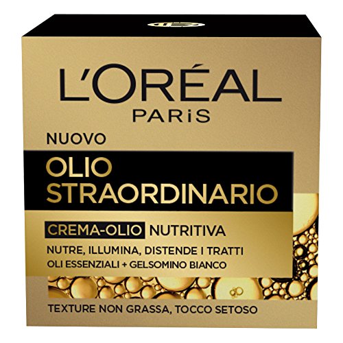 L'Oréal Paris Dermo Expertise Soin Olio Straordinario Crema-Olio Viso, Nutre, Illumina e Distende i Tratti, 50 ml