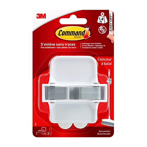 Command 17007 Scopa titolare, fino a 1, portata 8 kg, 1 Ganci e 2 Strips