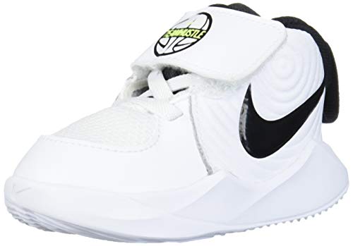 Nike Team Hustle D 9 (TD), Scarpe da Basket Bambino, White/Black-Volt, 27 EU