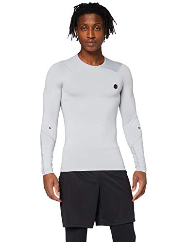 Under Armour Rush HeatGear Compression Maglia A Maniche Lunghe, Uomo, Grigio, SM